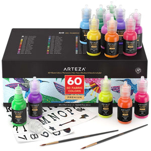 3D Fabric Paint Vibrant Colors