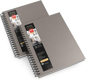 Watercolor Book, Spiral-Bound Hardcover, Gray, 9
