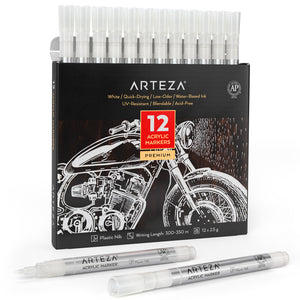 White Acrylic Markers Fine Nib