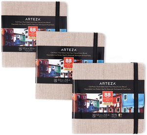 Watercolor Book, Beige Hardcover, 5.5