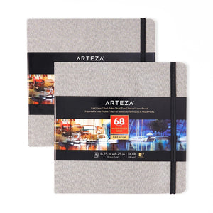 Watercolor Book, Gray Hardcover, 8.25