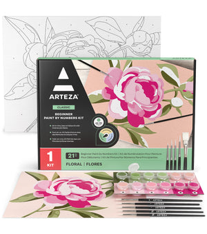 Paint by Numbers, Floral - Beginner Level Kit