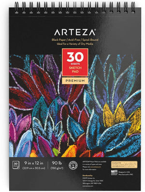 Black Paper Sketch Pad, 9