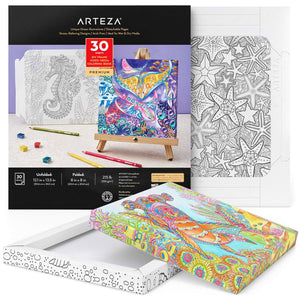 DIY Frame Foldable Canvas, Coloring Book Ocean, 8