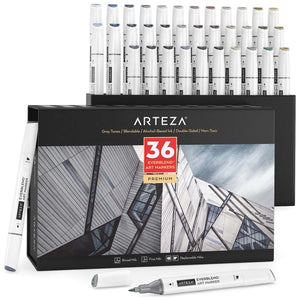 EverBlend™ Ultra Art Markers, Gray Tones - Set of 36