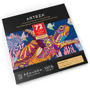 Coloring Book, Ocean Illustrations, 72 sheets