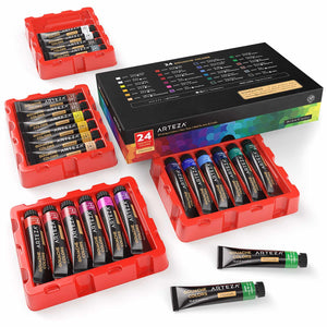 Gouache Paint, 12ml Tubes - Set of 24