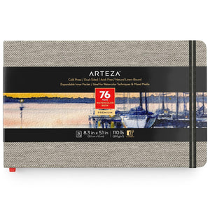 Watercolor Book, Gray Hardcover, 5