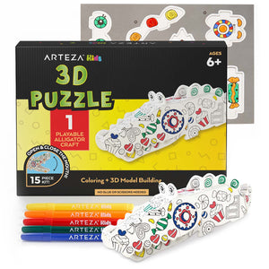 Kids 3D Puzzle, Playable Alligator Craft