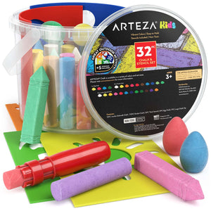 Kids Outdoor Chalk Stencil - Set of 32