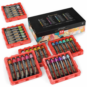 Metallic Acrylic Paint, 22ml Tubes - Set of 36
