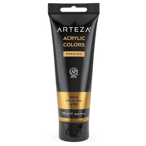 Metallic Acrylic Paint, 4oz Tube - Single Color (more colors available)