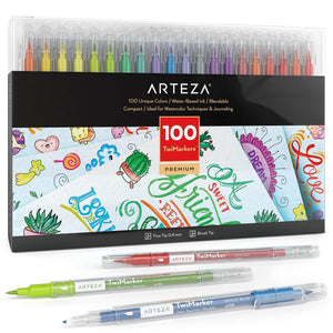 Sketch TwiMarkers™, Fine & Brush Dual-Tip - Set of 100