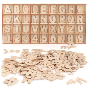 Unfinished Wood Letter & Number Set