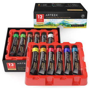Watercolor Artist Paint, 12ml Tubes - Set of 12
