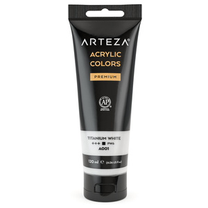 A001 Titanium White Acrylic Paint 4oz Tube