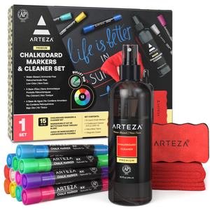 Chalkboard Cleaner Set with 12 Chalk Markers