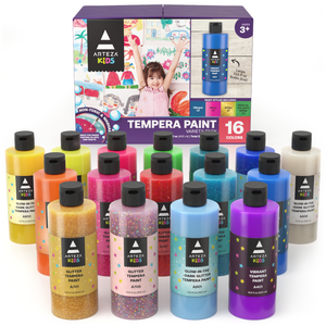 Kids Tempera Paint, 13.5 oz - Set of 16