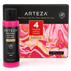 Pouring Acrylic Paint, Blush Tones, 4oz Bottles - Set of 4